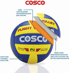 Cosco Flight PU Volley Ball, Size 4