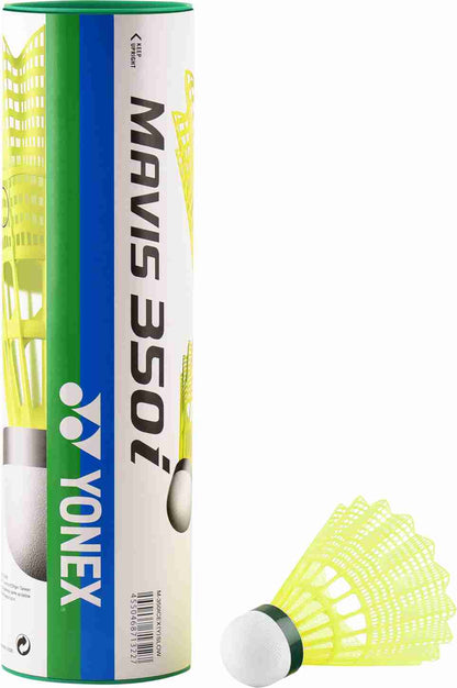Yonex Mavis 350i nylon shuttlecock yellow slow 6 pcs in the box