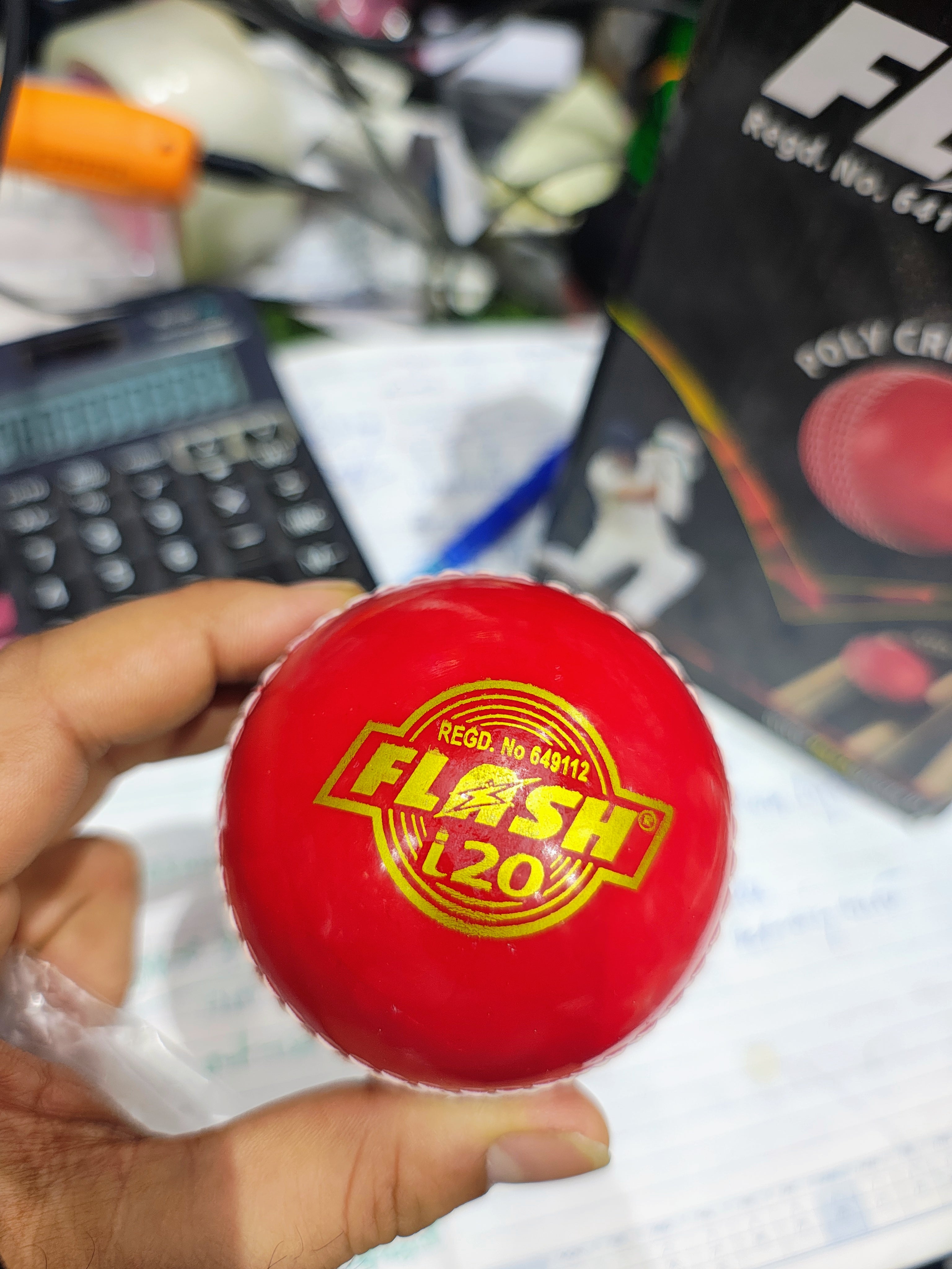 Flash i20 ball synthetic cricket  ball single pcs
