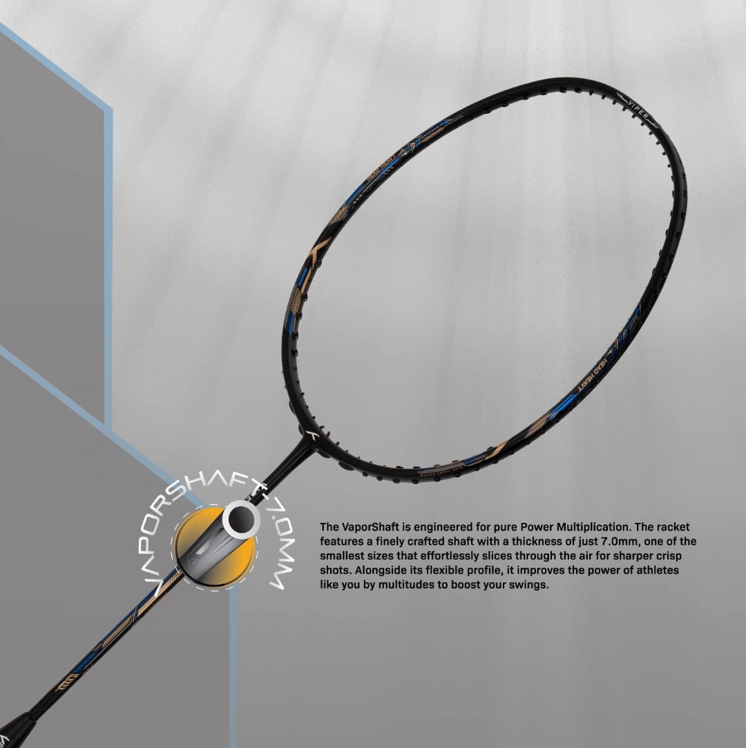 HUNDRED Viper 900 Carbon Fibre Strung Badminton Racket with Full Racket Cover