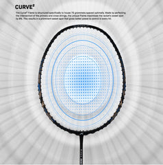 HUNDRED Viper 900 Carbon Fibre Strung Badminton Racket with Full Racket Cover