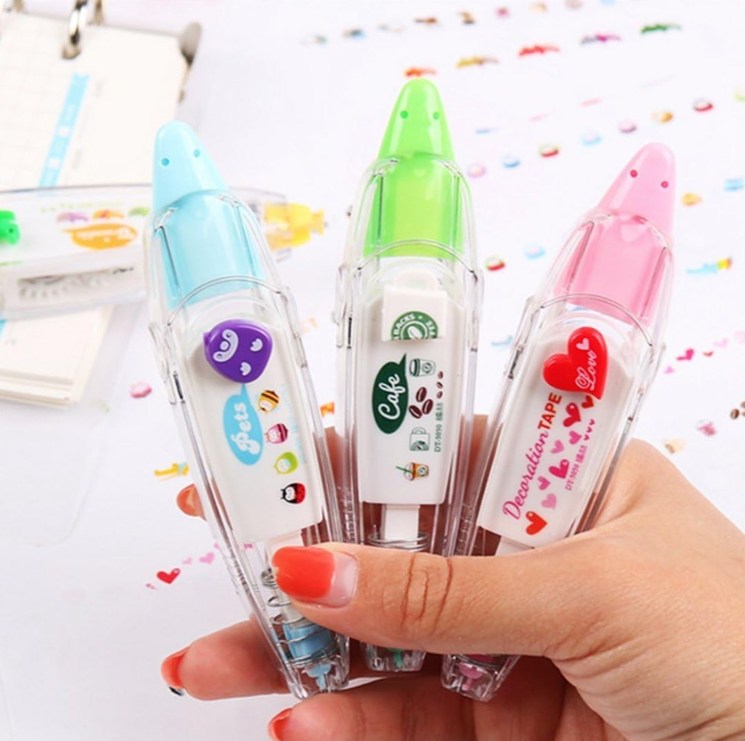 Correction Tape Cute Decorative Sticker Pen for Kids Art Projects Scrapbooking Diary Easy-to-use, Correction Tape with Cute Animal Designs for