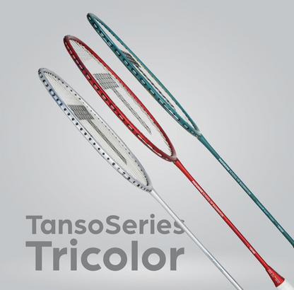TANSO Raion SS Strung Badminton Racket (34 Lbs Tension, Recommended by Padukone School of Badminton, 77 Grams Ultra Light Weight Full Carbon Fiber with Premium Strings and Full Racquet Cover)