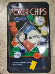 Multicolour 100 Poker Chips Set