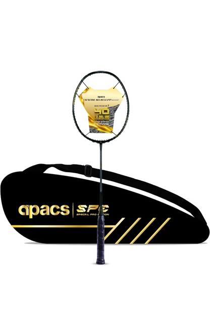 Apacs Dark Knight Series 1 | World's First 40LBS, 80g Ultra Strong Frame | 100% Japanese Graphite | Ultra high Tension Yet Super Light | Special Series Badminton Racket with Full Cover