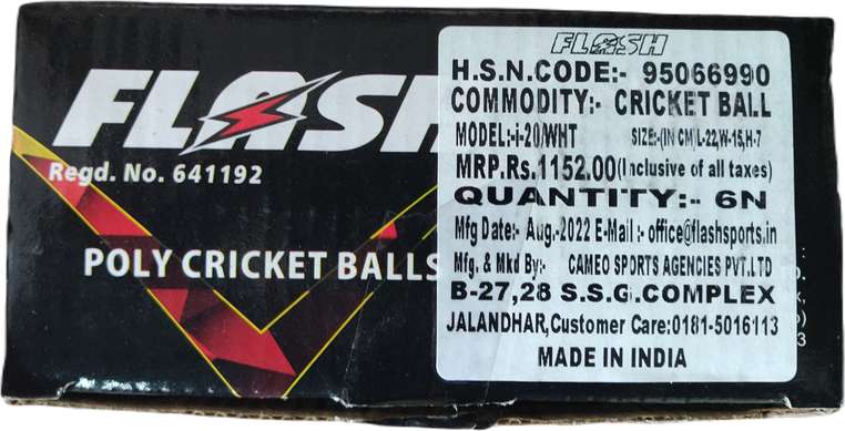 Flash i20 ball synthetic cricket  ball single pcs