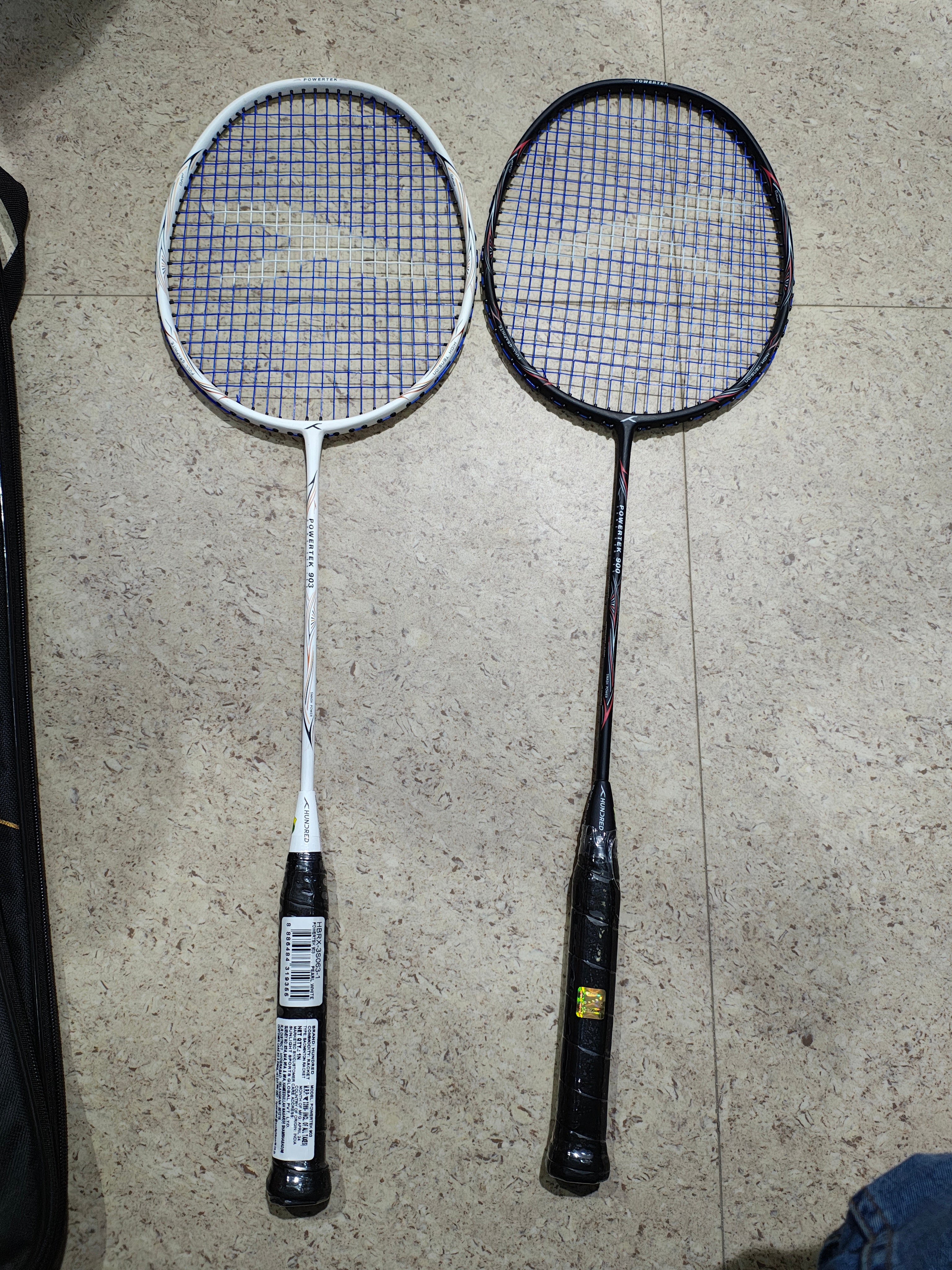 Hundred Powertek 909 Red Strung Badminton Racquet