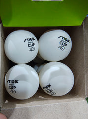 Cosco Plastic Stiga Cup 40+, White (Pack Of 12 Balls), Table Tennis