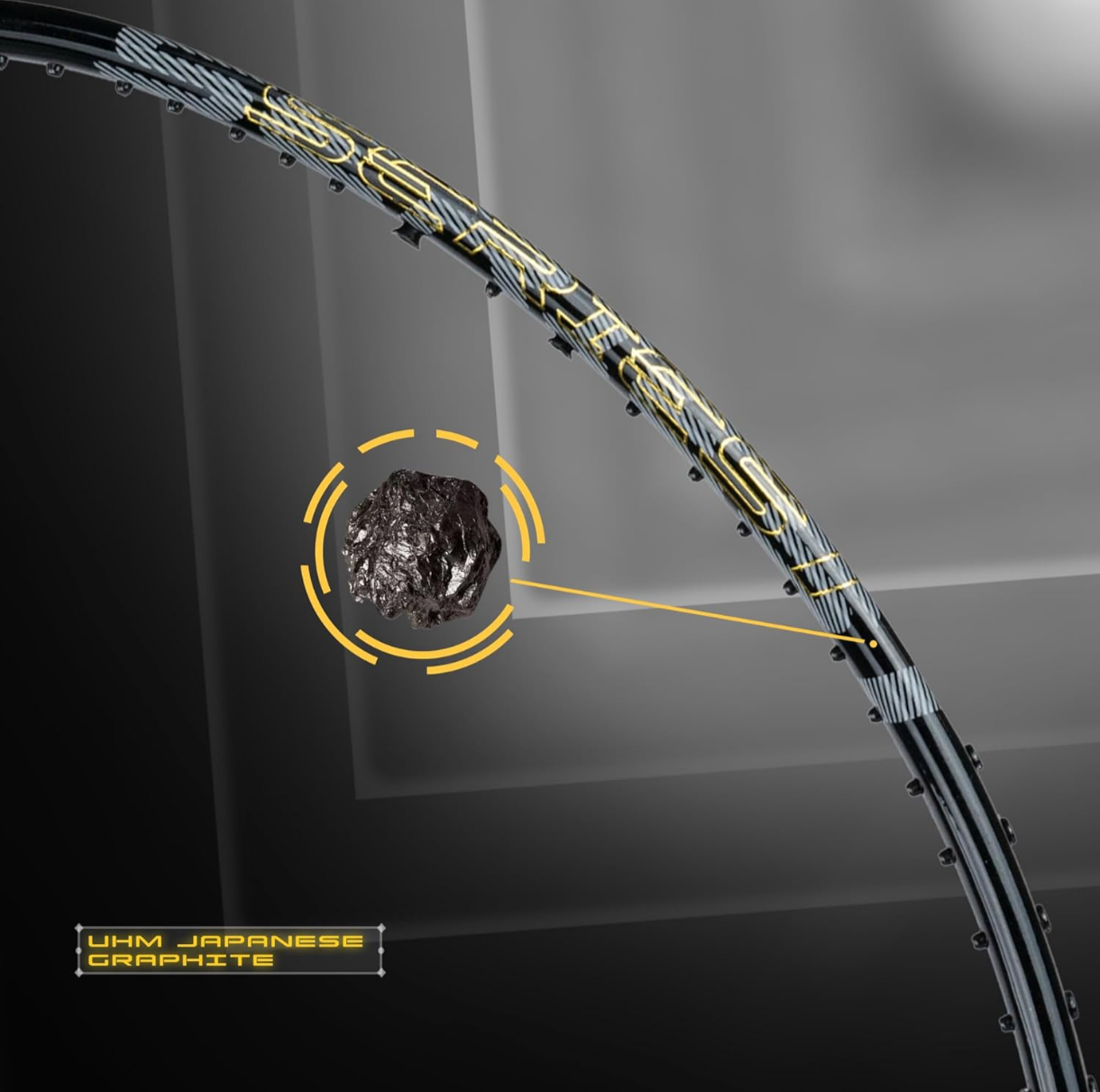 Apacs Dark Knight Series 1 | World's First 40LBS, 80g Ultra Strong Frame | 100% Japanese Graphite | Ultra high Tension Yet Super Light | Special Series Badminton Racket with Full Cover