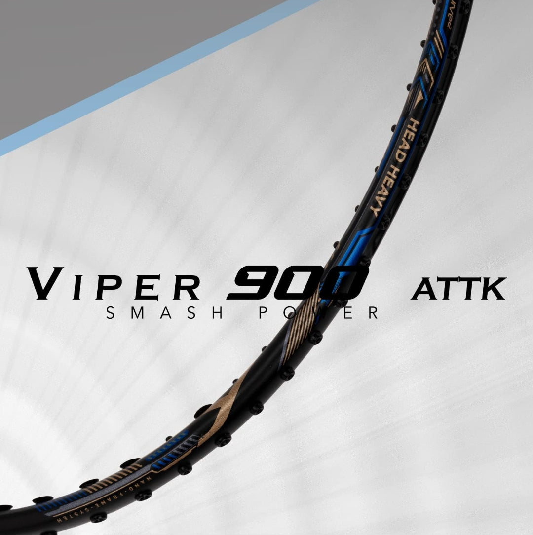 HUNDRED Viper 900 Carbon Fibre Strung Badminton Racket with Full Racket Cover