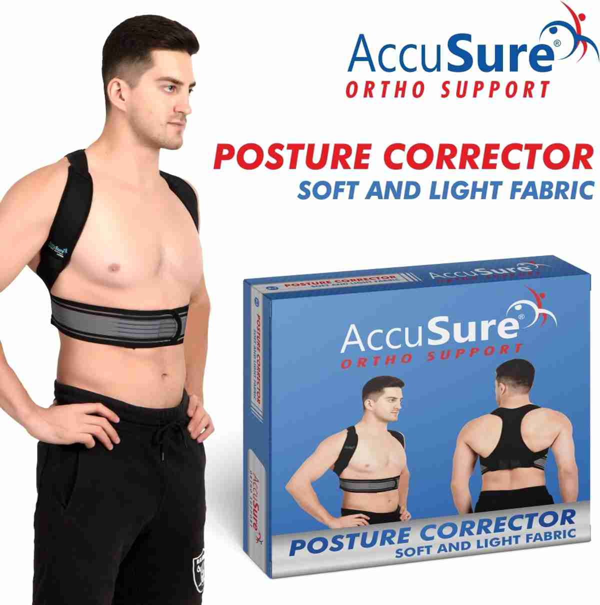 Accu Sure ortho support POSTURE CORRECTOR belt  soft and light fabric