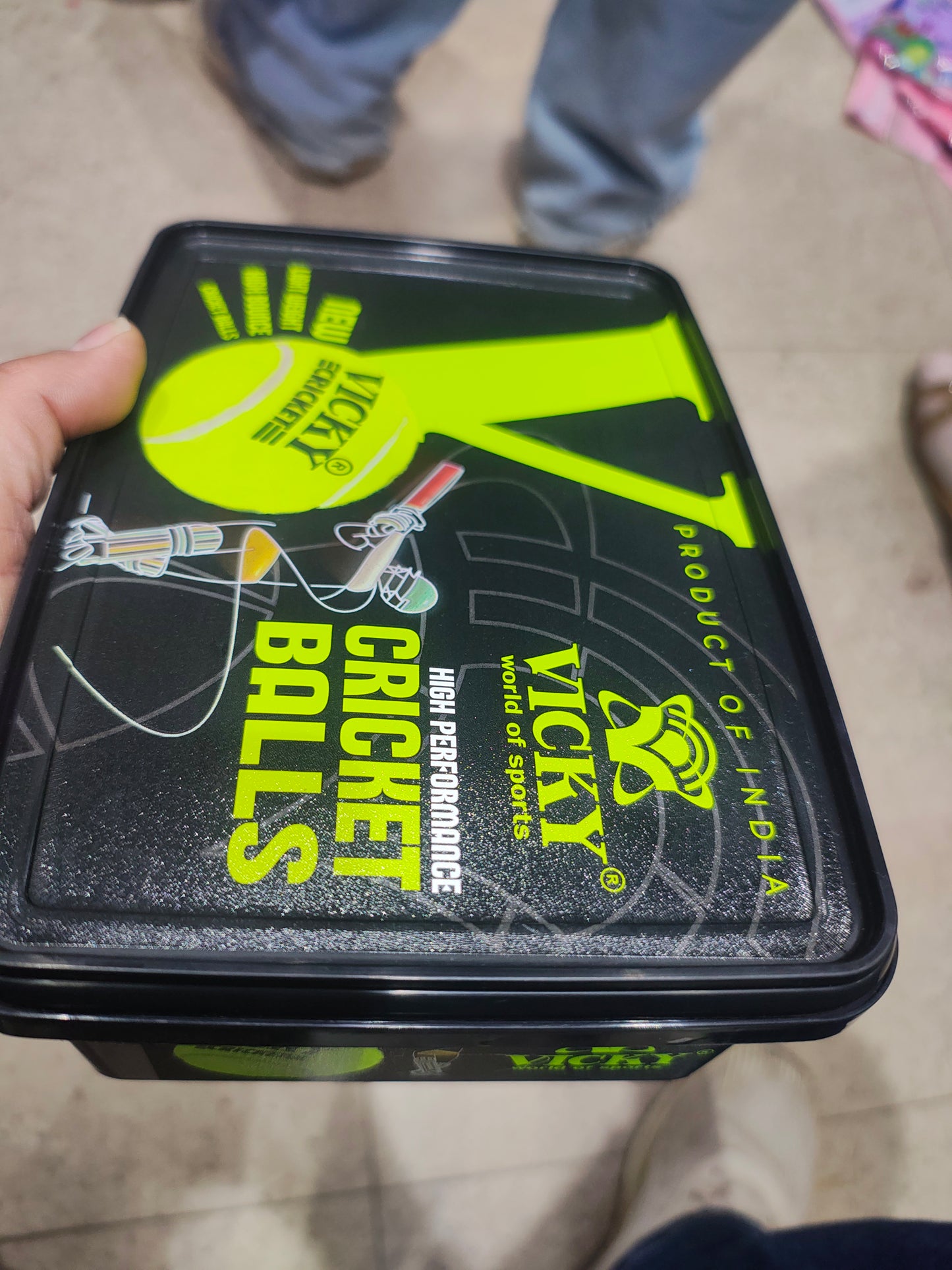 Vicky Yellow Tennis/Cricket Ball Light - Pack of 6