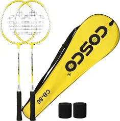 COSCO CB-86 Badminton Racquet Set Yellow Strung Badminton Racquet (Pack of: 2, 100 g)