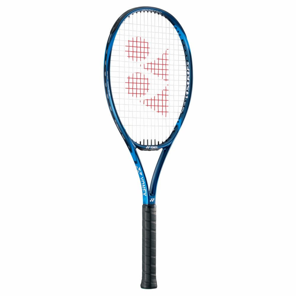 YONEX Smash Team Tennis Racquet (Strung, 290g, Deep Blue) and white silver