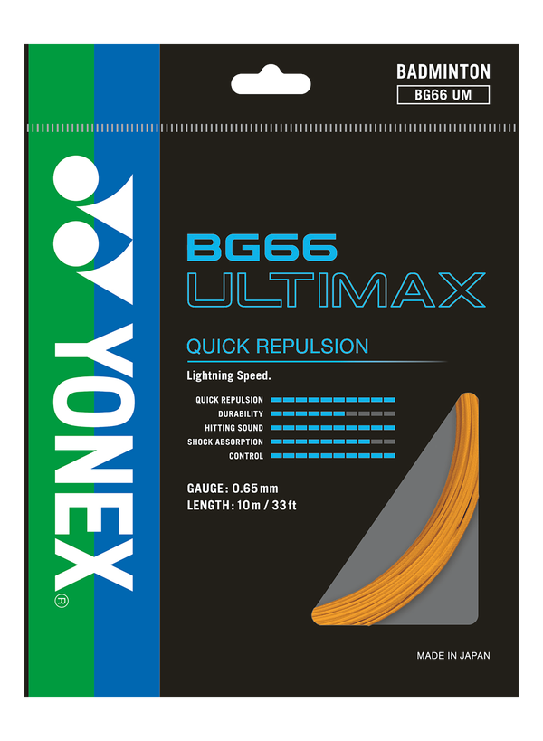 YONEX BG66 ULTIMAX イエロー 200m２個 Yonex BG66 Ultimax Badminton String – Sonu Sports
